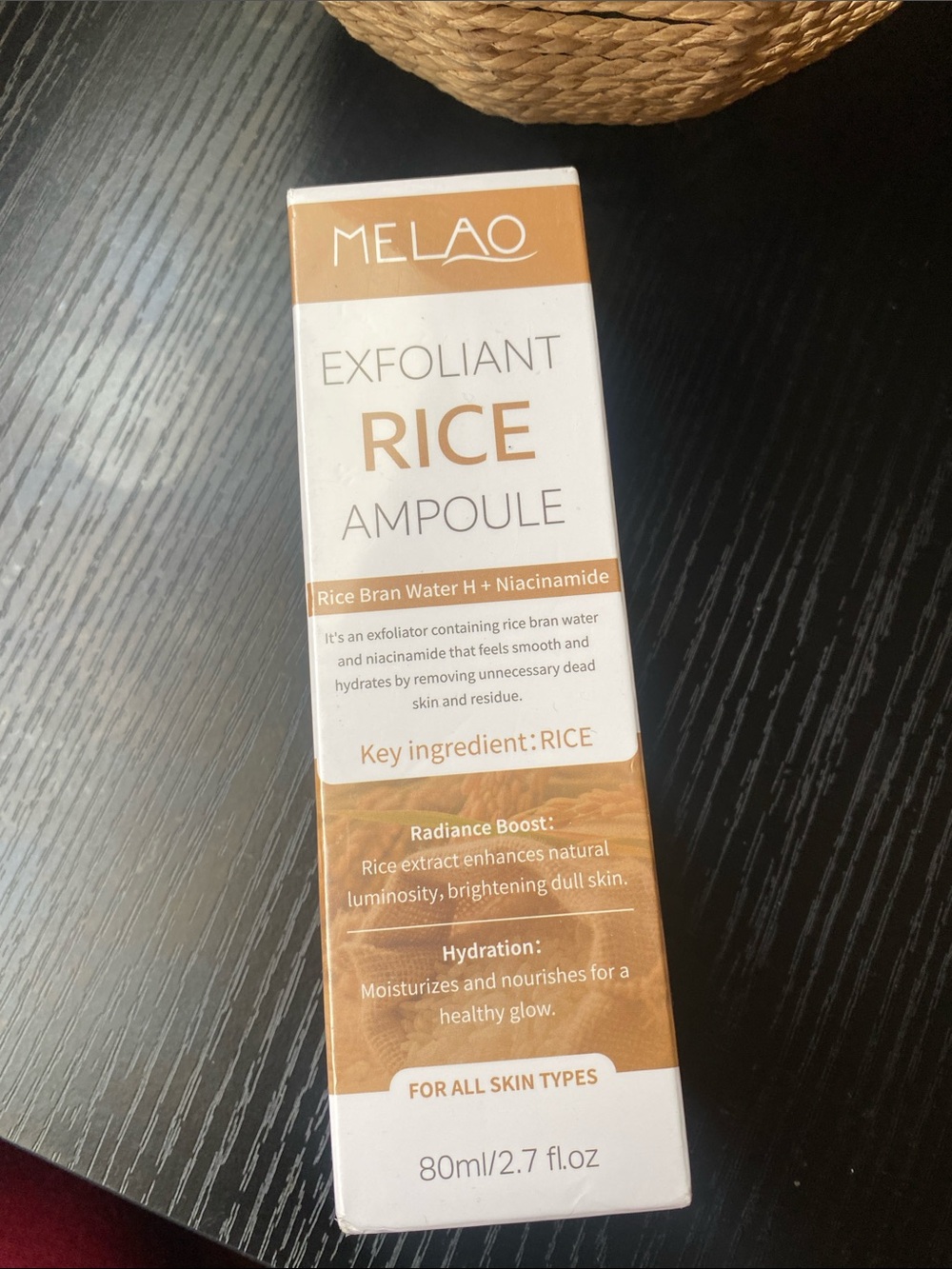 Exfoliant Rice Ampoule – Nourishing Rice Brightening Serum (Brown)